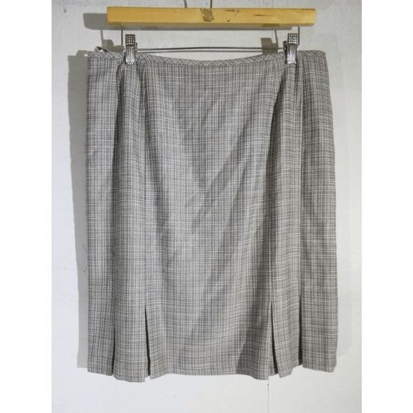 Tahari ASL NWT Women's Taupe Black White Skirt Size 12 - Picture 1 of 4